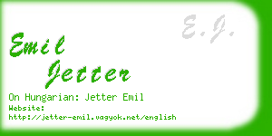 emil jetter business card